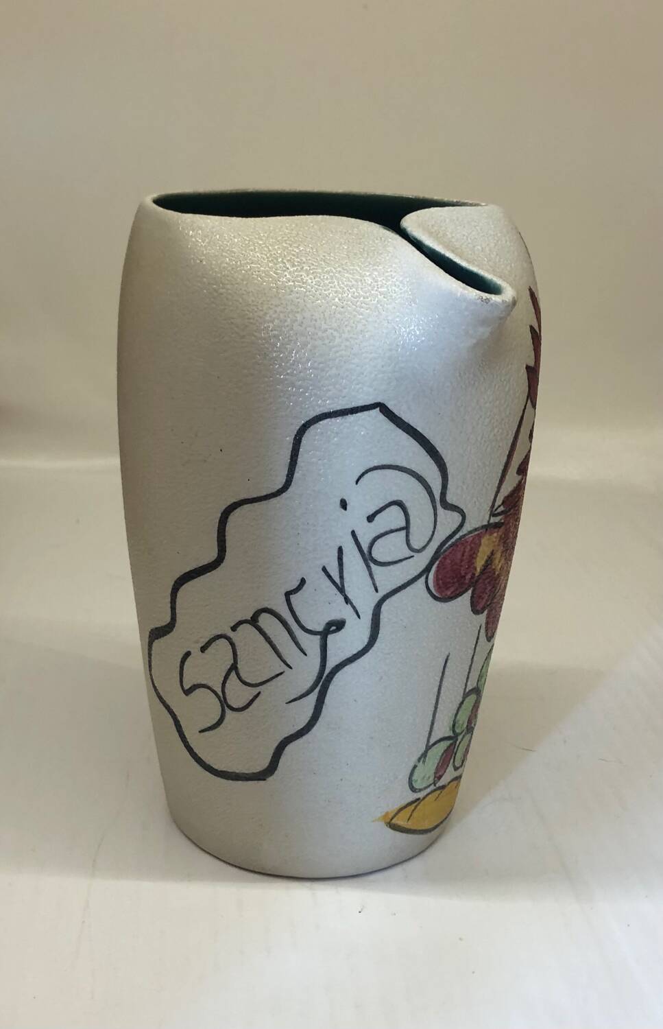 Spanish sangria pitcher with lobster decoration