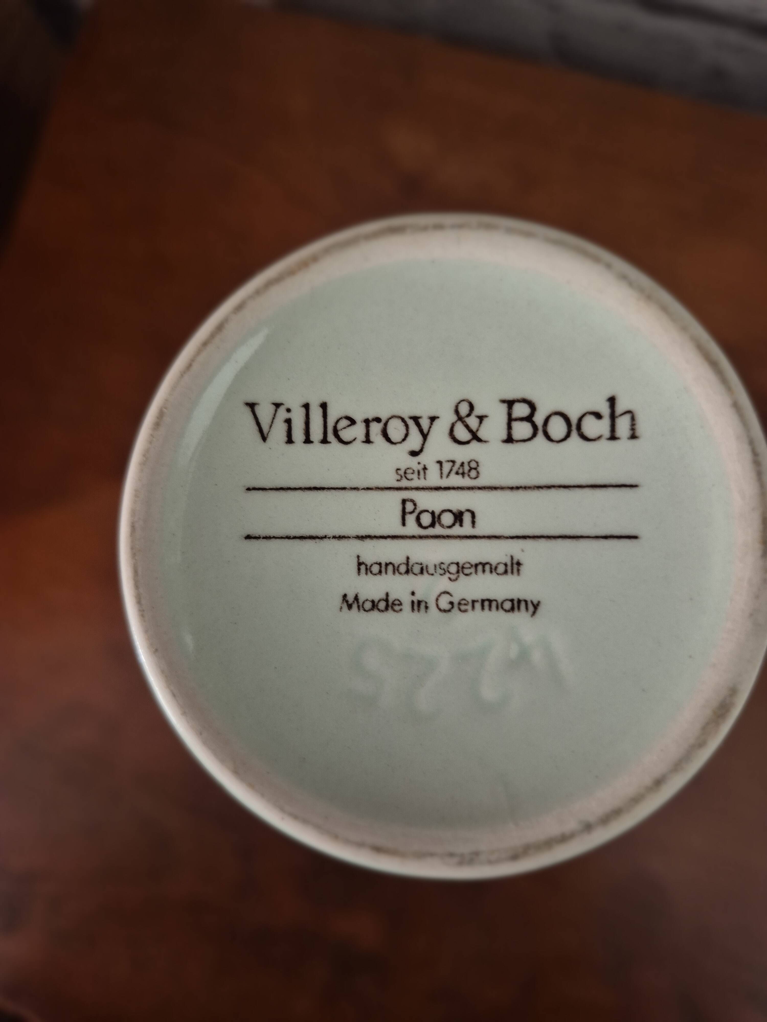 Villeroy and Boch Vintage Green Peacock Vase