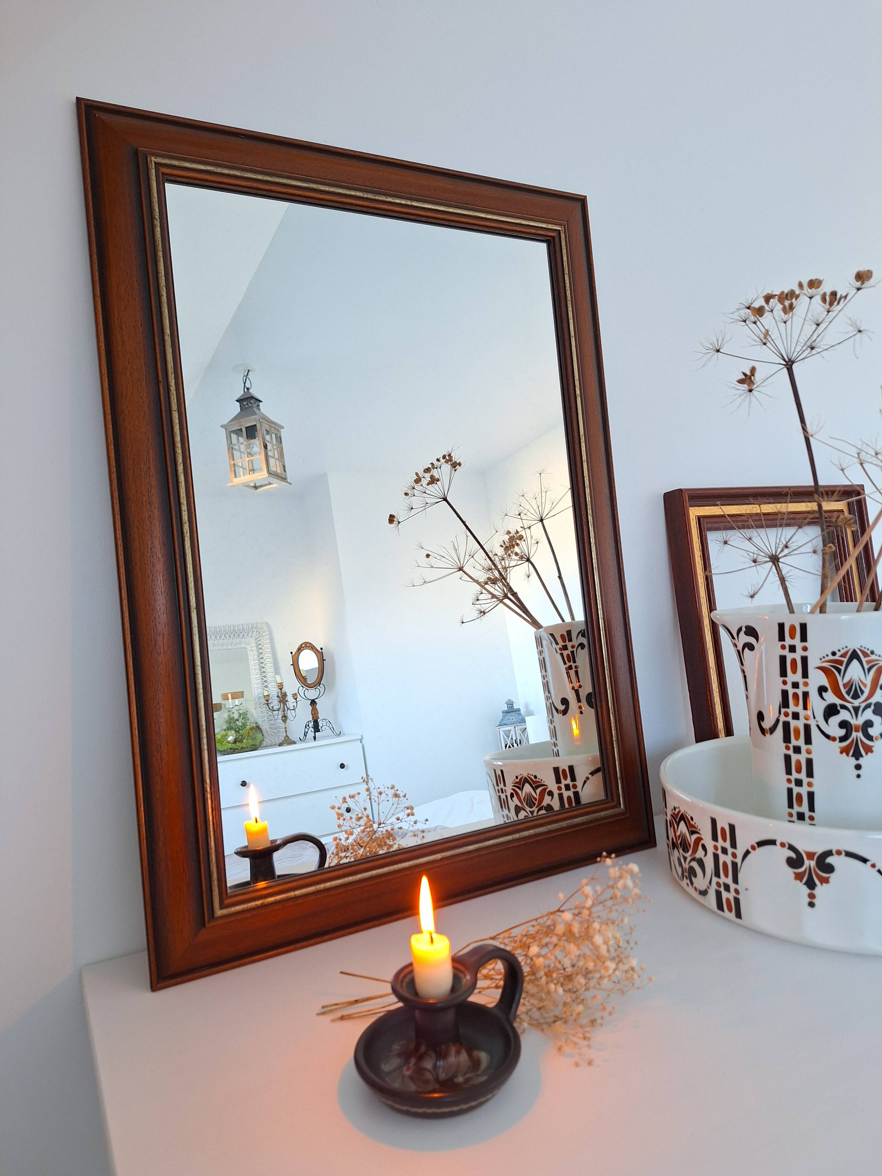 Vintage wooden mirror