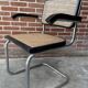 Cesca chair B64 with armrests by Marcel Breuer Design in black and chrome