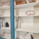 Bibliothèque vintage bleue