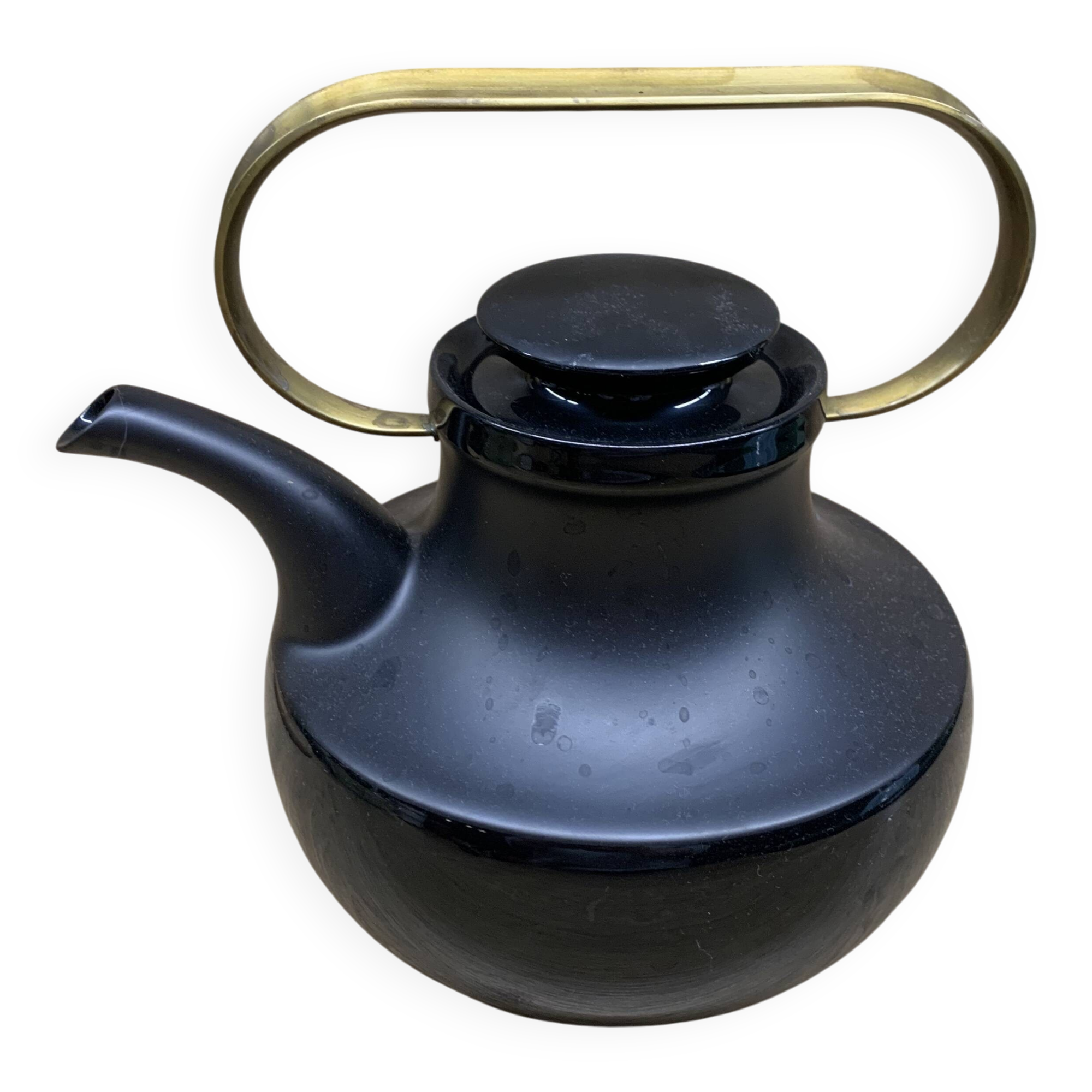 Rosenthal Black Ceramic Teapot – 1980s Limited Edition, Signed