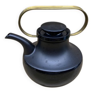 Rosenthal Black Ceramic Teapot – 1980s Limited Edition, Signed
