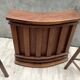 Bar and 2 brutalist stools in massive elm circa 1960