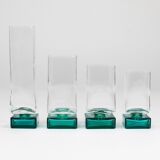 Set of 24 Luigi Bormioli Postmodern Light & Music Monet glasses, Italy, 1980s.