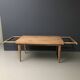 French Art Deco Expandable Oak Table, 1980s