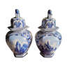 Two Delft earthenware vases