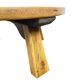 Rustic Solid Oak Coffee Table – Round Brutalist Style – Vintage European De