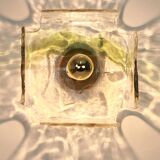 1 of 6 large glass wall lamp designed by Carlo Nason for Kalmar, 1960s.