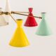 Italian mid-century colourful chandelier attributed to Arredoluce, 1950s