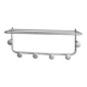 Vintage wall-mounted aluminum coat rack