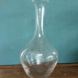 Decanter in clear glass with a very beautiful Cap vintage glass ball