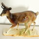 Large young chamois ceramic trinket