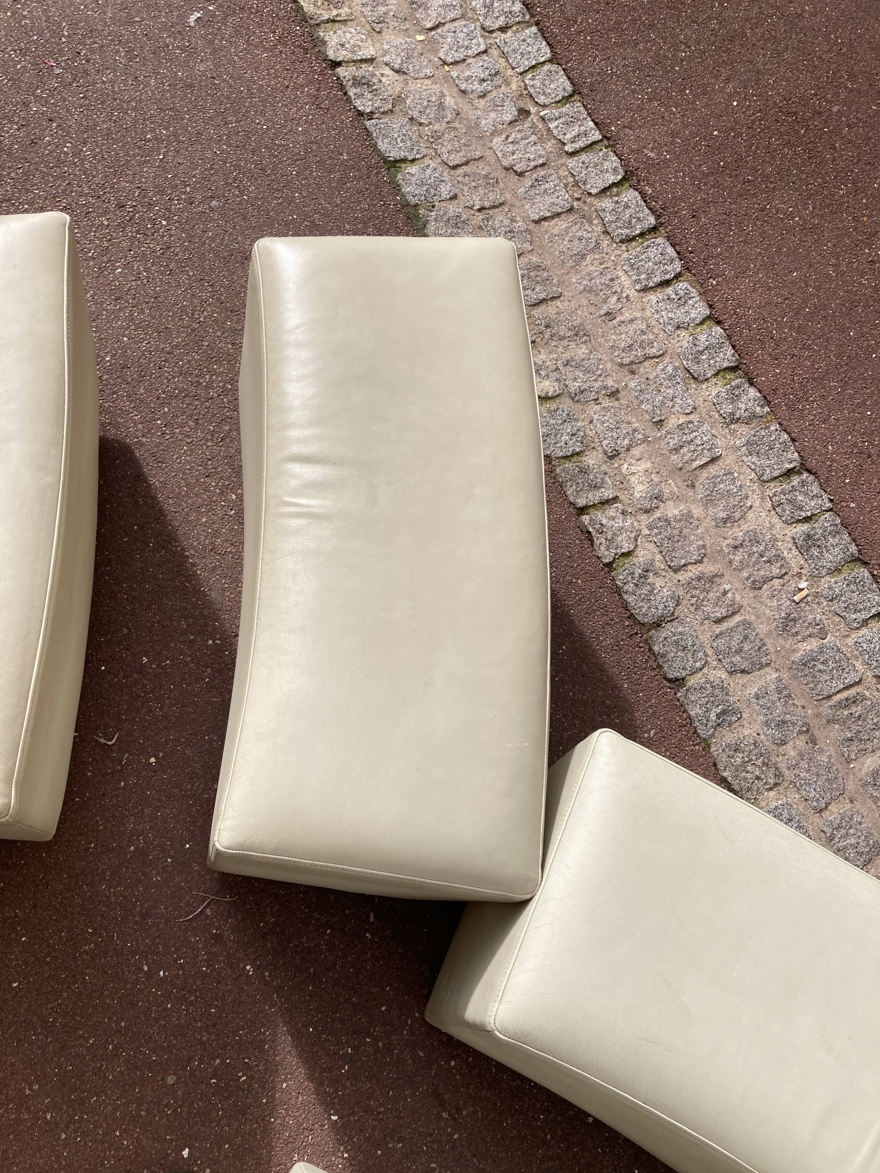 Pair of Armchairs and Footrest Rocking chair Roset Line
