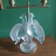 Crystal lamp Lalique with two doves model Ariane