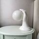 Hand-shaped vintage ceramic table lamp or lamp with a 1980s white glass ball