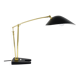 Articulated brass desk lamp in the style of Angelo Lelli, mid-century, Italy, 1950s.
