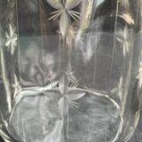 Seau à biscuits cristal taillé et métal argenté – Art déco