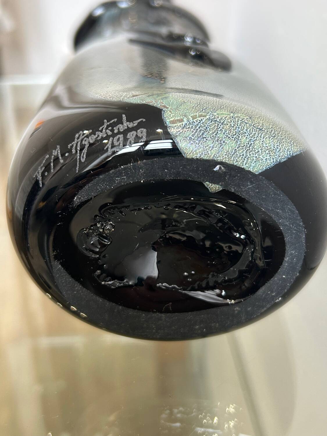 Blown glass vase