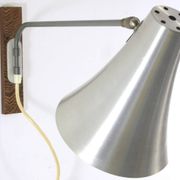 Lampe murale vintage Philips en aluminium des années cinquante