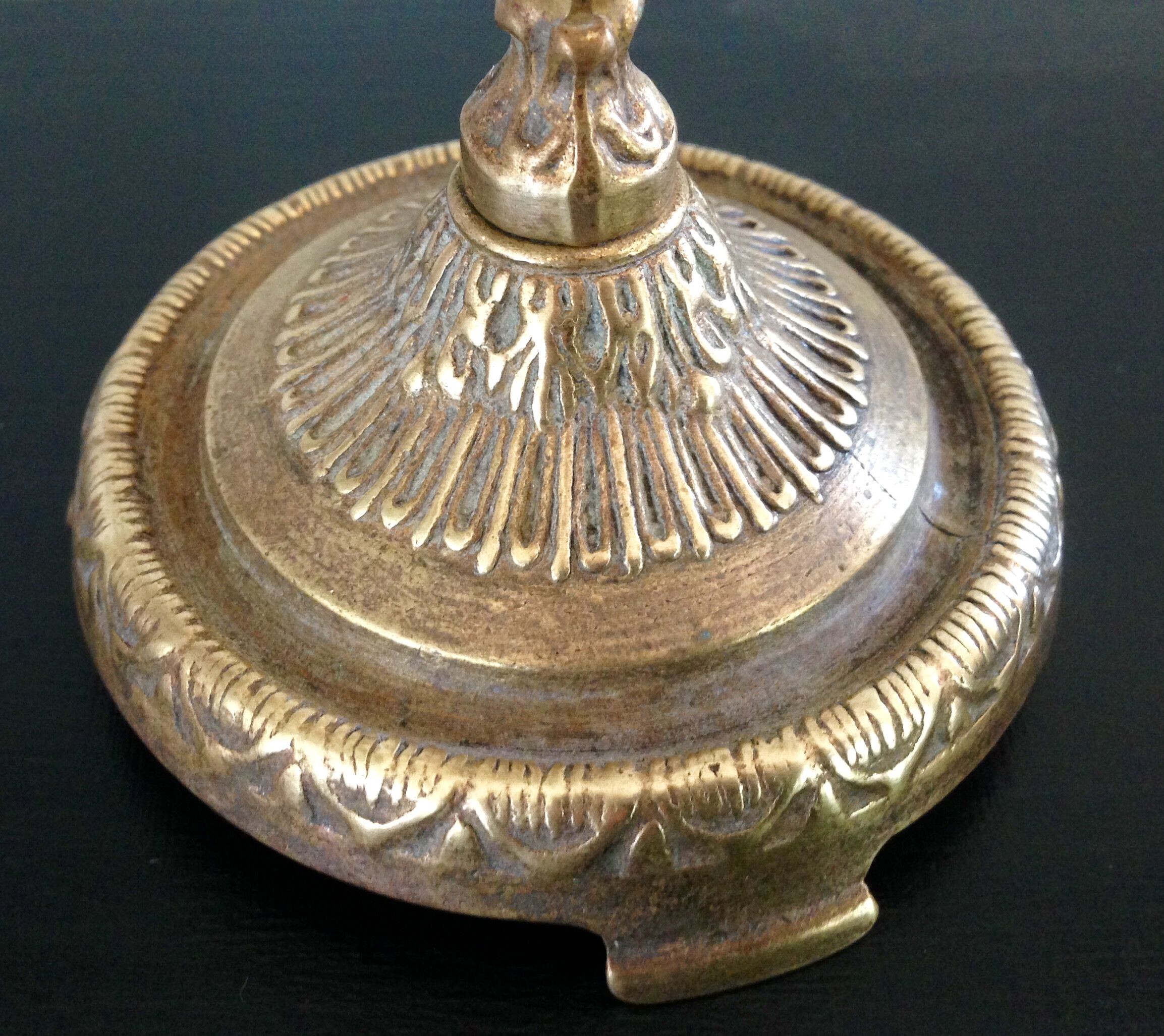 Pair of brass candlestick