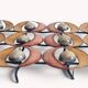 Spanish Brutalist Wall Sculptures in Painted Iron, circa 1970