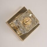 Crystal and brass wall sconce Small by Peill & Putzler, Germany 1970s