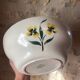 Salins France salad bowl with yellow flower decoration