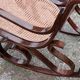 Rocking chair bois et canage
