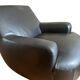 Pair of Bug armchairs - Paola Navone for Poliform - leather - 360° swivel