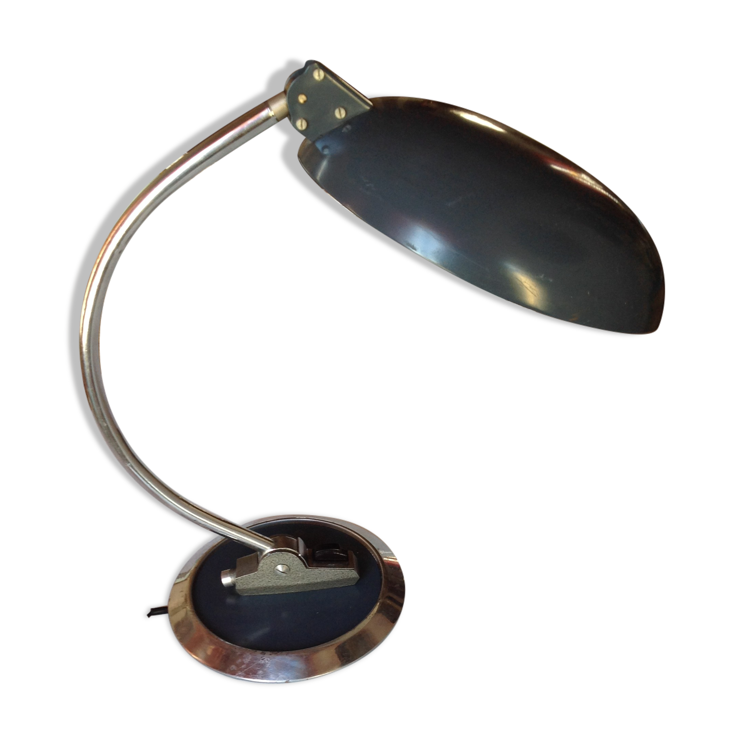 Vintage desk lamp, orientable, grey