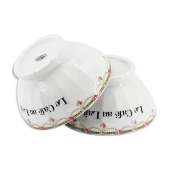 Lot de 2 bols en porcelaine