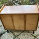 Commode en rotin et bois vintage