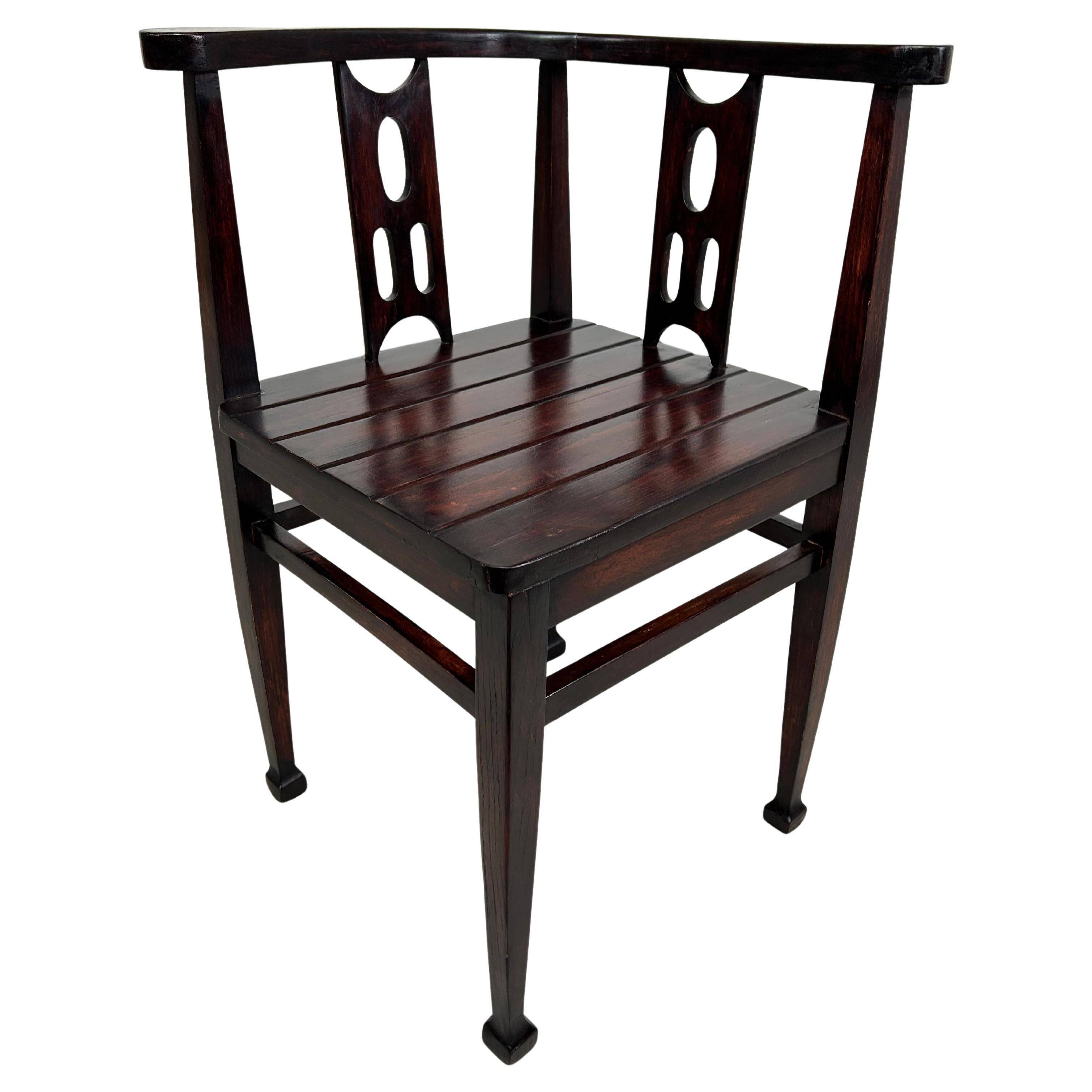 Fauteuil d'angle Jugendstil attribué à Josef Hoffmann
