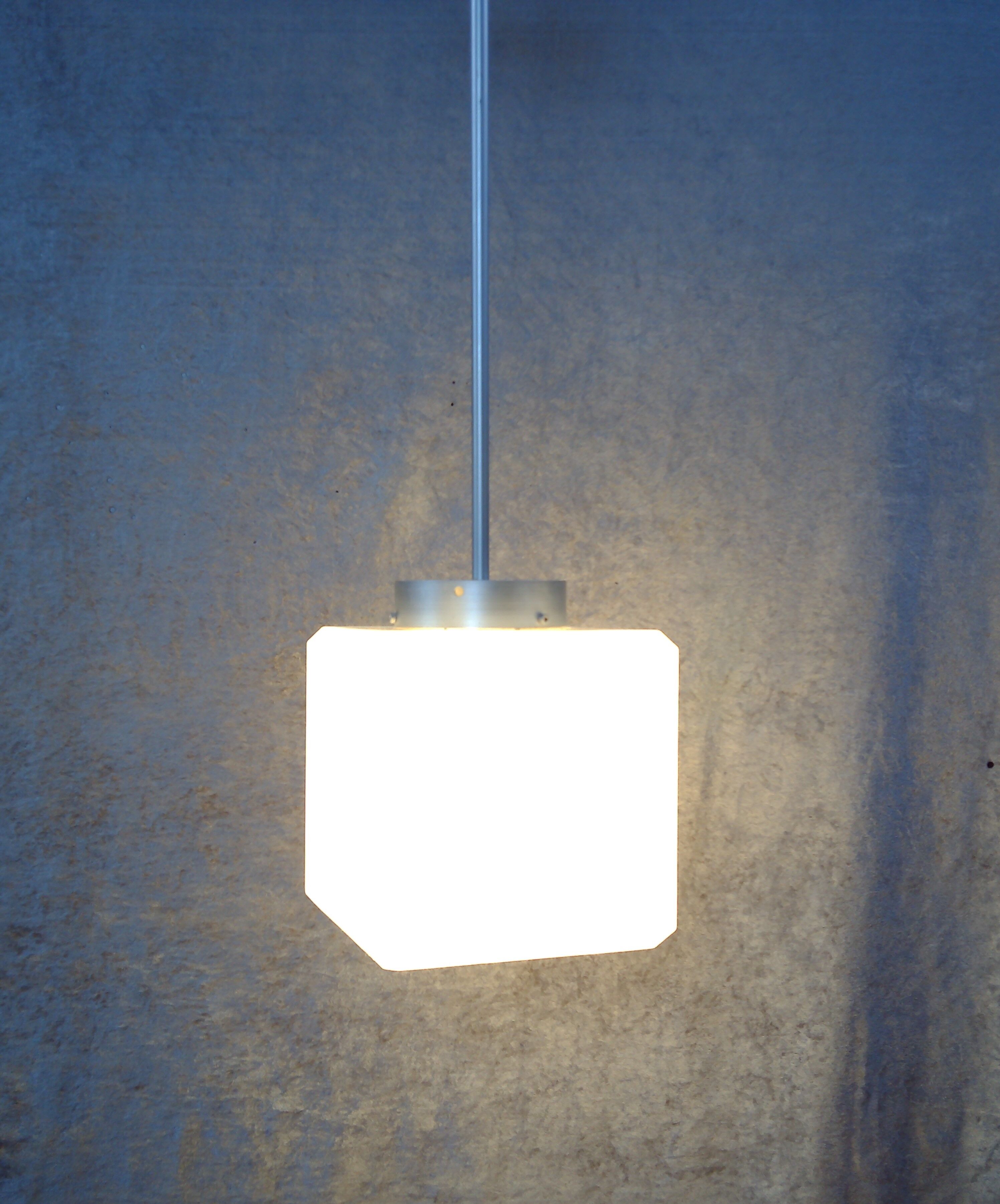 Square glass ceiling lamp