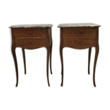 Louis XV-style bedside pair