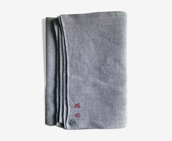 Hemp harvest tablecloth tinged with lilac