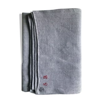 Hemp harvest tablecloth tinged with lilac