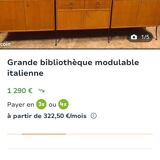 Italian vintage modular bookcase