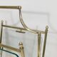 Brass and Transparent Glass Magazine Rack by Maison Jansen