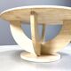 Vintage round ravertine coffee table, 1970s