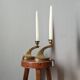 Pair of brass candle holders Scandinavian decoration