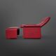 Desede DS50 with ottoman in red leather, Switzerland 1980s