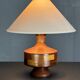 Mid-Century Table Lamp with Geometric Wood Inlay, English, circa 1955–1965