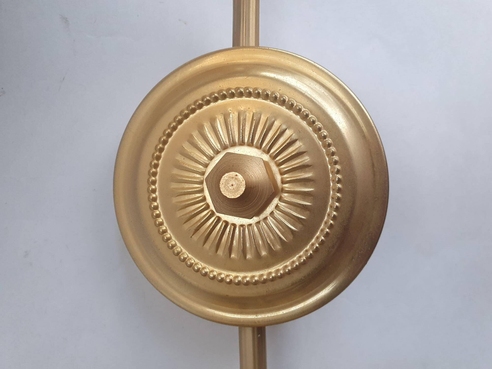 Trois appliques murales dorées flambeau style Empire