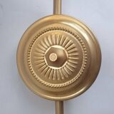 Trois appliques murales dorées flambeau style Empire