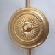 Three Empire style golden torch wall sconces
