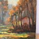 Cabin in the forest, oil on panel, signed H Classens.