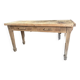 Table de ferme avec tiroirs en bois brut