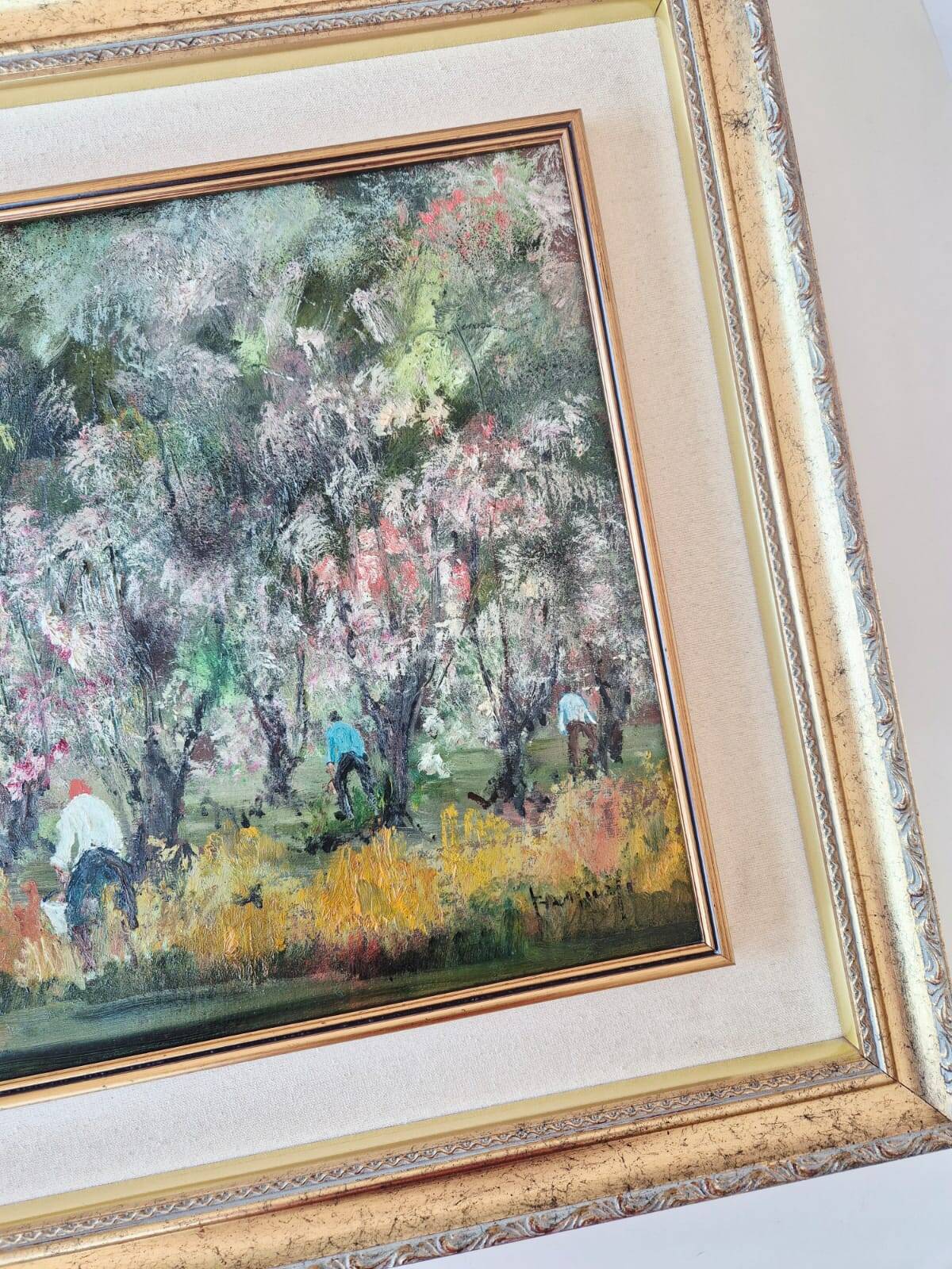 Tableau Huile sur Bois "Primavera" par Guido Bertuzzi - École Milanaise (19